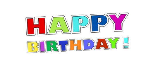 Happy Birthday white