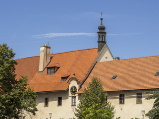 Fototapeta na wymiar Grey Friar convent in Prague centre