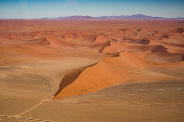 Fototapeta na wymiar Dune 45 view from the air, Namib Naukluft national park