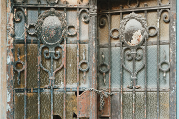 Old stylish doors. Varna