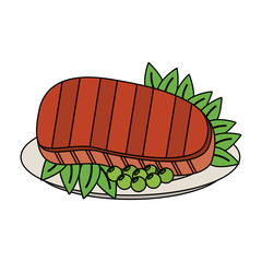 grilled beef with vegetables icon
