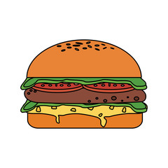 fast food hamburger icon