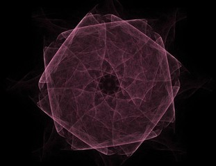 Lacy colorful clockwork pattern. Digital fractal art design. Abstract design of sacred symbols signs geometry.