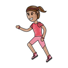 girl doing workout fitness