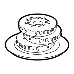 yummy sweet donut icon