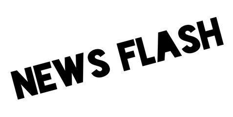 News Flash rubber stamp. Grunge design with dust scratches. Effects can be easily removed for a clean, crisp look. Color is easily changed.