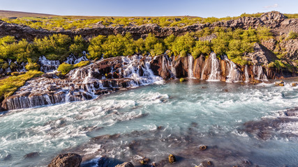 Fototapeta premium Hraunfossar waterfall in Iceland