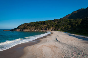 Empty Tropical Beach Near Rio de Janeiro in Brazil