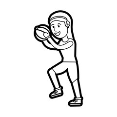 girl doing basketball sport