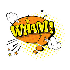 Comic Stciker Chat Bubble Icon Pop Art Style Social Media Communication Flat Vector Illustration