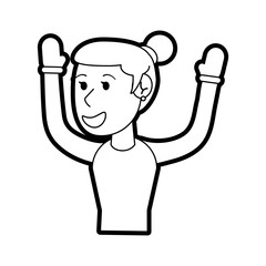 girl doing workout fitness