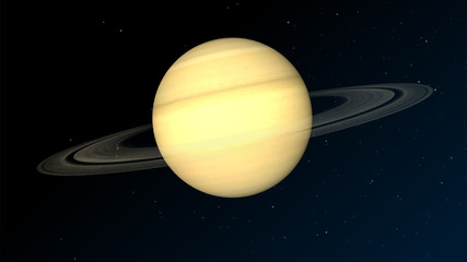 Fototapeta na wymiar Planet Saturn, realistic 3D graphics