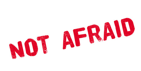 Not Afraid rubber stamp. Grunge design with dust scratches. Effects can be easily removed for a clean, crisp look. Color is easily changed.