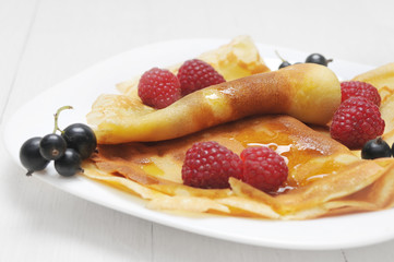 Pancakes with fresh berries