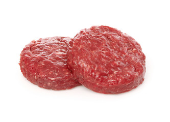 Raw burger meat