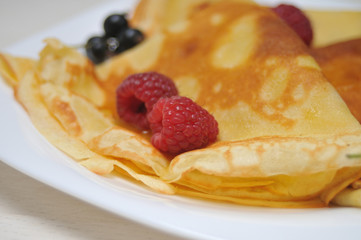 Pancakes with fresh berries