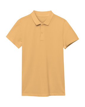 Orange Polo Shirt Isolated On White