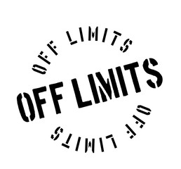 Off Limits rubber stamp. Grunge design with dust scratches. Effects can be easily removed for a clean, crisp look. Color is easily changed.