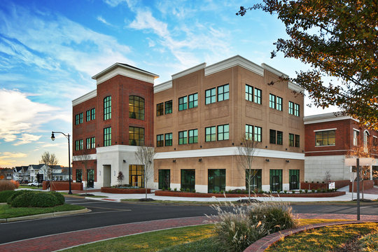 Generic Brick Office Apartment business building in South Carolina during day