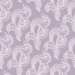 Abstract vector pattern with lace stylized objects