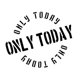 Only Today rubber stamp. Grunge design with dust scratches. Effects can be easily removed for a clean, crisp look. Color is easily changed.