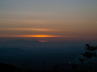 Fototapeta na wymiar sunset view from mountain