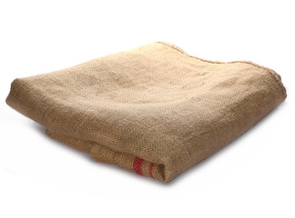 Fototapeta na wymiar Jute, linen sack isolated on white background
