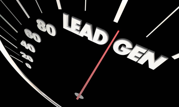 Lead Gen Customers Prospects Speedometer Measure Results 3d Illustration