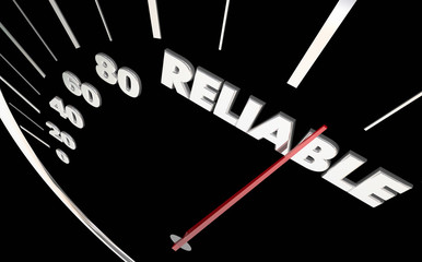Reliable Trustworthy Believable Speedometer Measure Results 3d Illustration