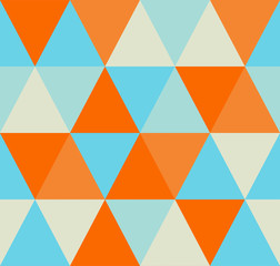 Colored abstraction in retro style made with triangles. Multicolor abstract background. Retro pattern