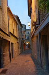 Fototapeta na wymiar Street in the old town San Marino, Italy