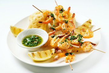 shrimp kebabs