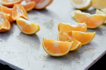 juicy orange slices 