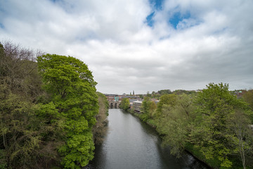 Fototapeta na wymiar View of River Wear in Durham, United Kingdom.