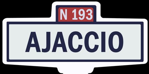 AJACCIO - Ancien panneau entrée d'agglomération
