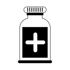 pill flask healthcare related icon image