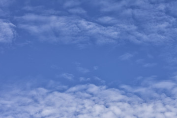 Clouds in the blue sky.