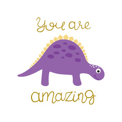 Cute dino illustration