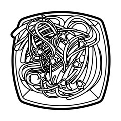 spaghetti vector illustration