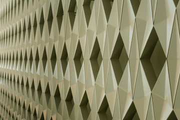 Detail of modern geometric wall design