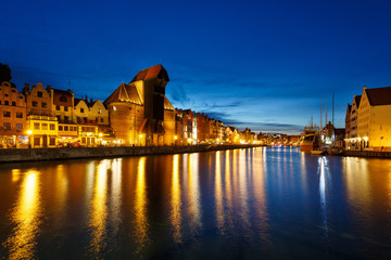 Fototapeta na wymiar Gdansk at night