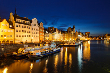 Obraz premium Gdansk at night