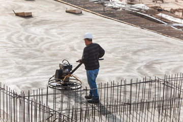 grinding finishing of the concrete surface