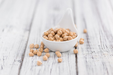 Chickpeas selective focus