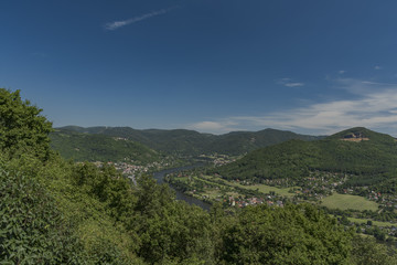 Obraz premium Valley of river Labe in north Bohemia