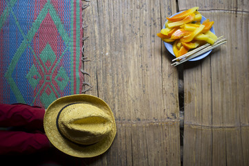 papaya pause in Laos