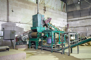 Old brick factory in the industrial zone