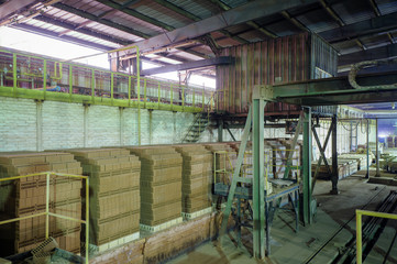 Old brick factory in the industrial zone