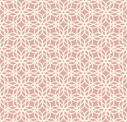 Geometric pattern of floral elements. Seamless vector background.