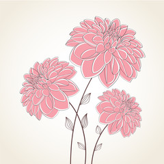 Floral background. Vector flower dahlia. Element for design.